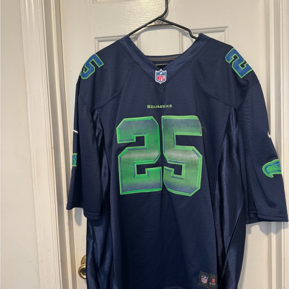 NFL Navy and Green Seahawks Jersey